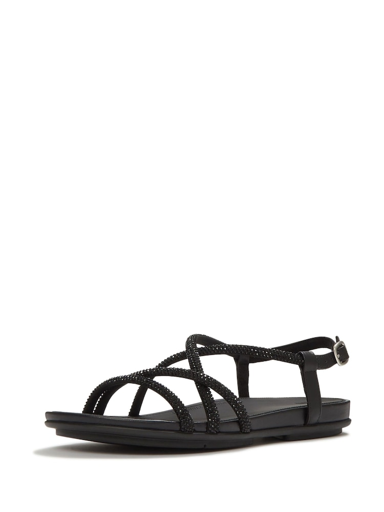FitFlop Black Gracie Crystal Sandals - Image 1 of 4
