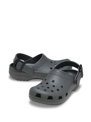 Crocs Grey Classic Buckle Clogs - Image 3 of 6