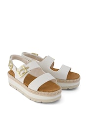 TOMS White Giana Sandals - Image 2 of 5
