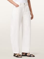 AllSaints White Sadie Barrel Jeans - Image 1 of 5
