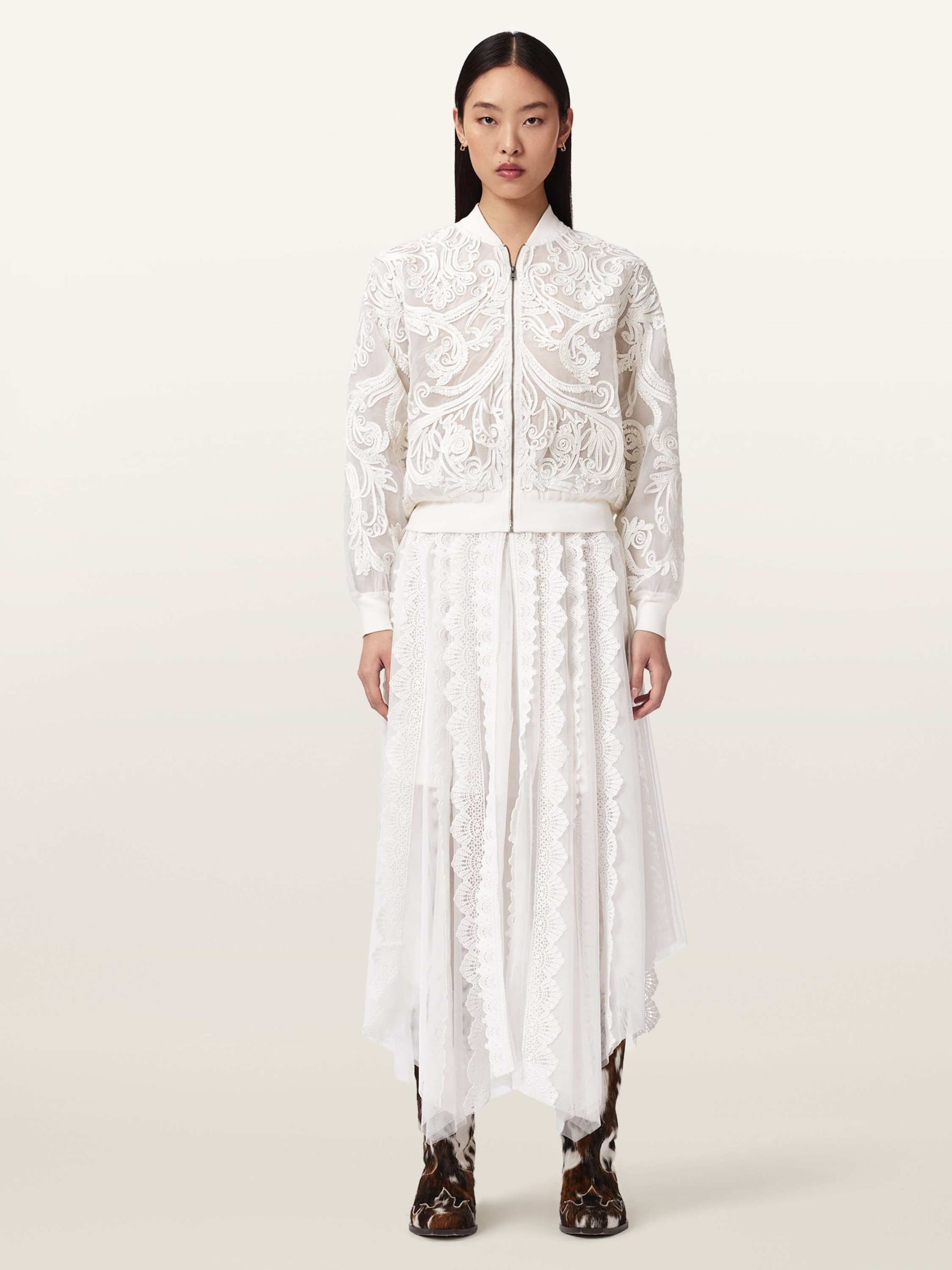 Buy AllSaints White Jade Embroidered Bomber Jacket from Next USA