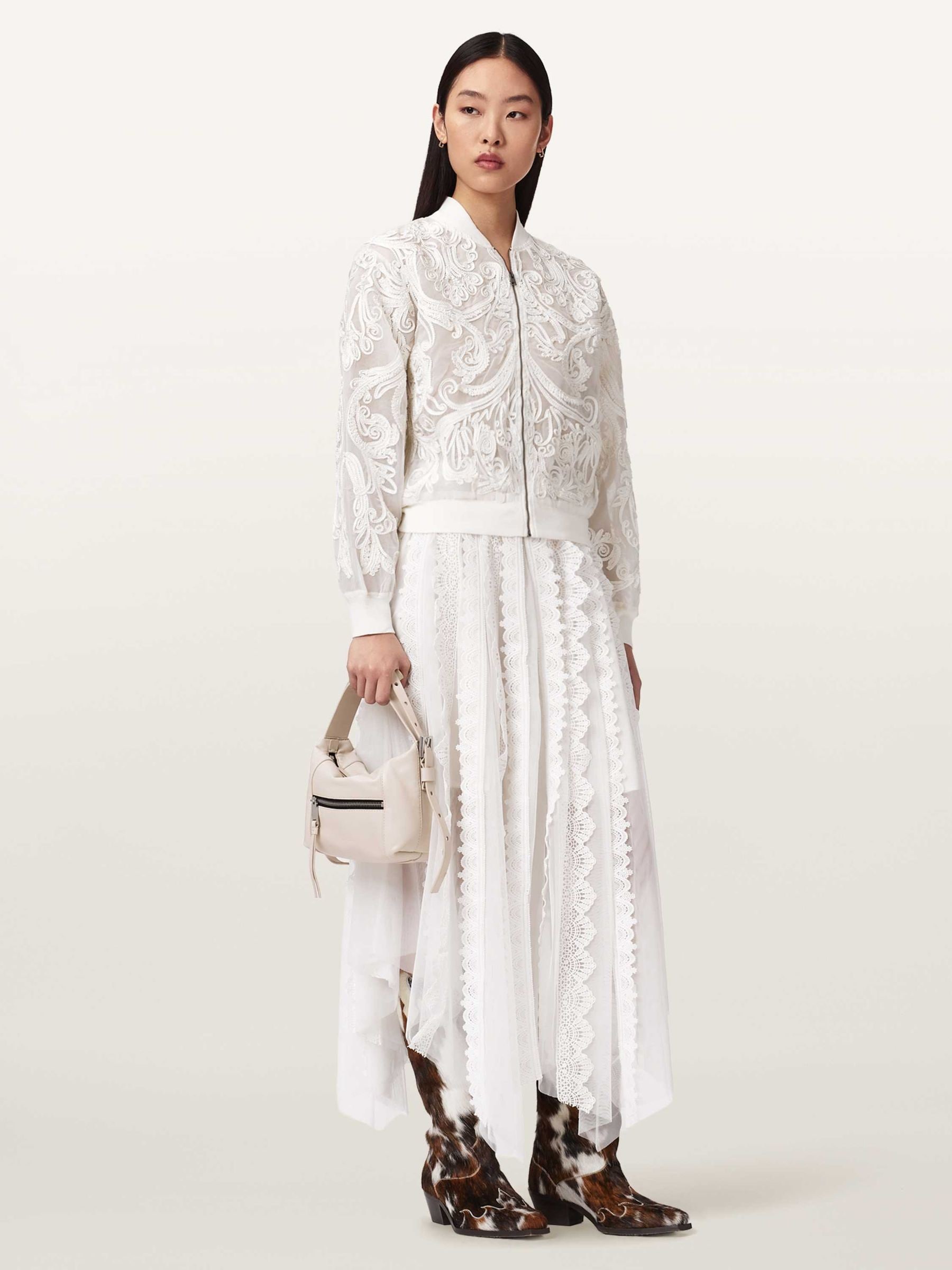 Buy AllSaints White Jade Embroidered Bomber Jacket from Next USA