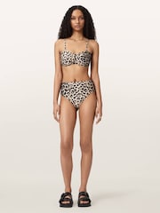AllSaints Brown Court Bikini Top - Image 2 of 6