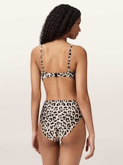 AllSaints Brown Court Bikini Top - Image 4 of 6