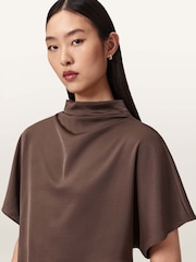 AllSaints Brown Leslie Top - Image 3 of 6