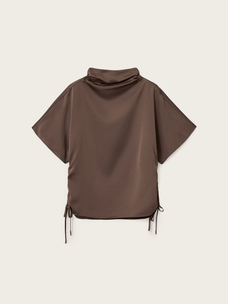 AllSaints Brown Leslie Top - Image 6 of 6