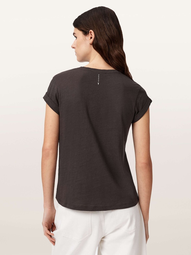 AllSaints Brown Anna T-Shirt - Image 2 of 7