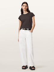 AllSaints Brown Anna T-Shirt - Image 4 of 7