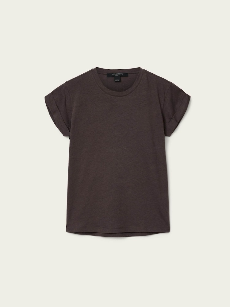 AllSaints Brown Anna T-Shirt - Image 7 of 7