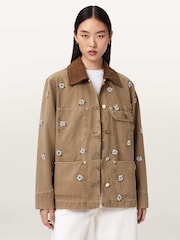 AllSaints Bex Brodert Denimjakke - Bilde 1 av 5