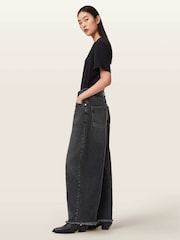 AllSaints Black Payton Crop Jeans - Image 5 of 7