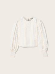 AllSaints White Hart Embroidered Top - Image 6 of 6