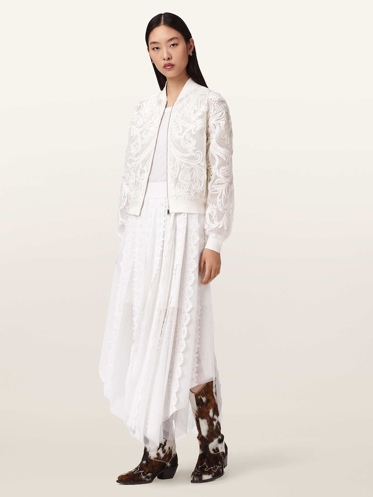 AllSaints White Vashtie Skirt - Image 2 of 7 AllSaints White Vashtie Skirt - Image 2 of 7