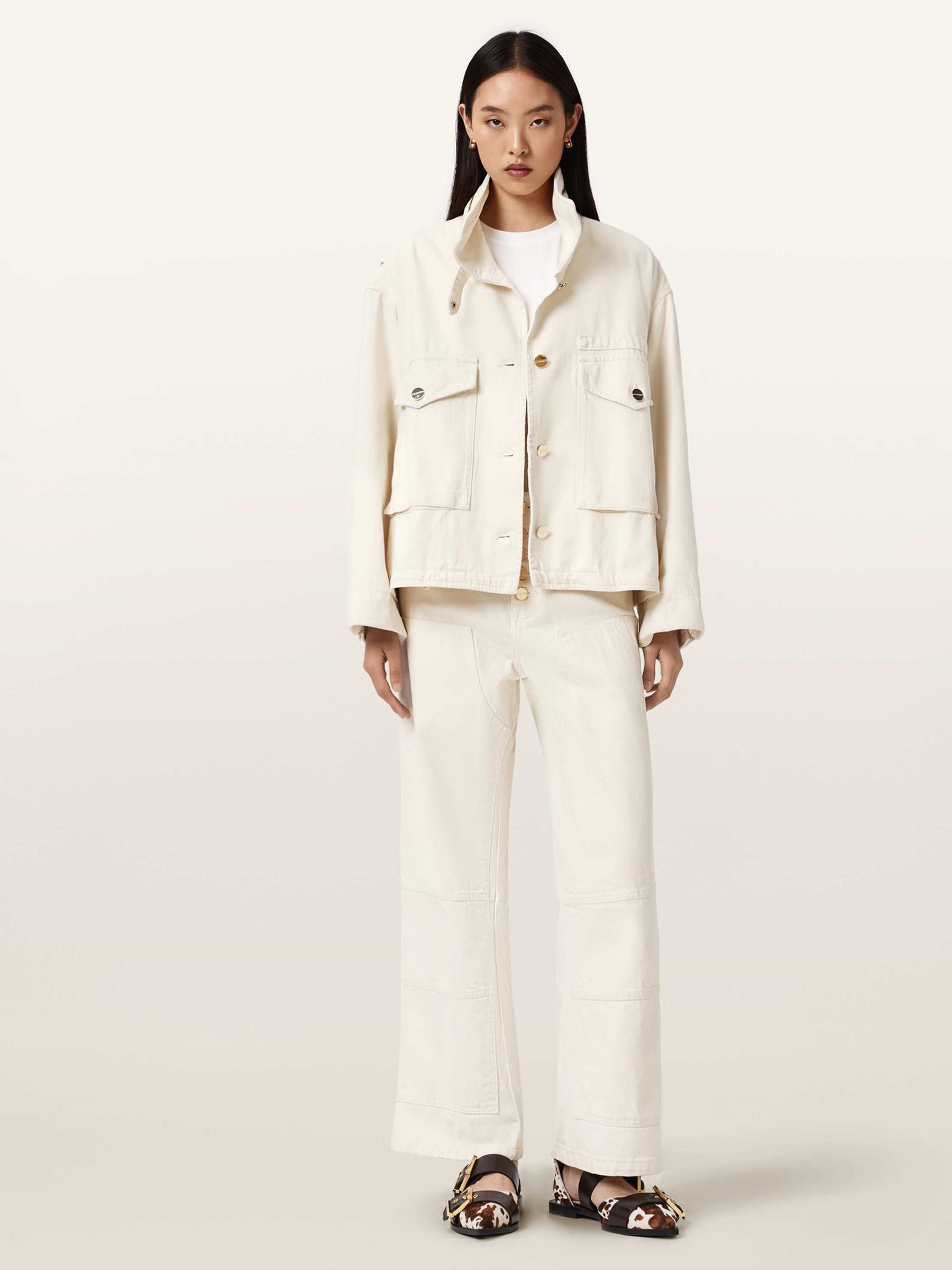 Buy AllSaints White Clay Denim Jacket from Next USA