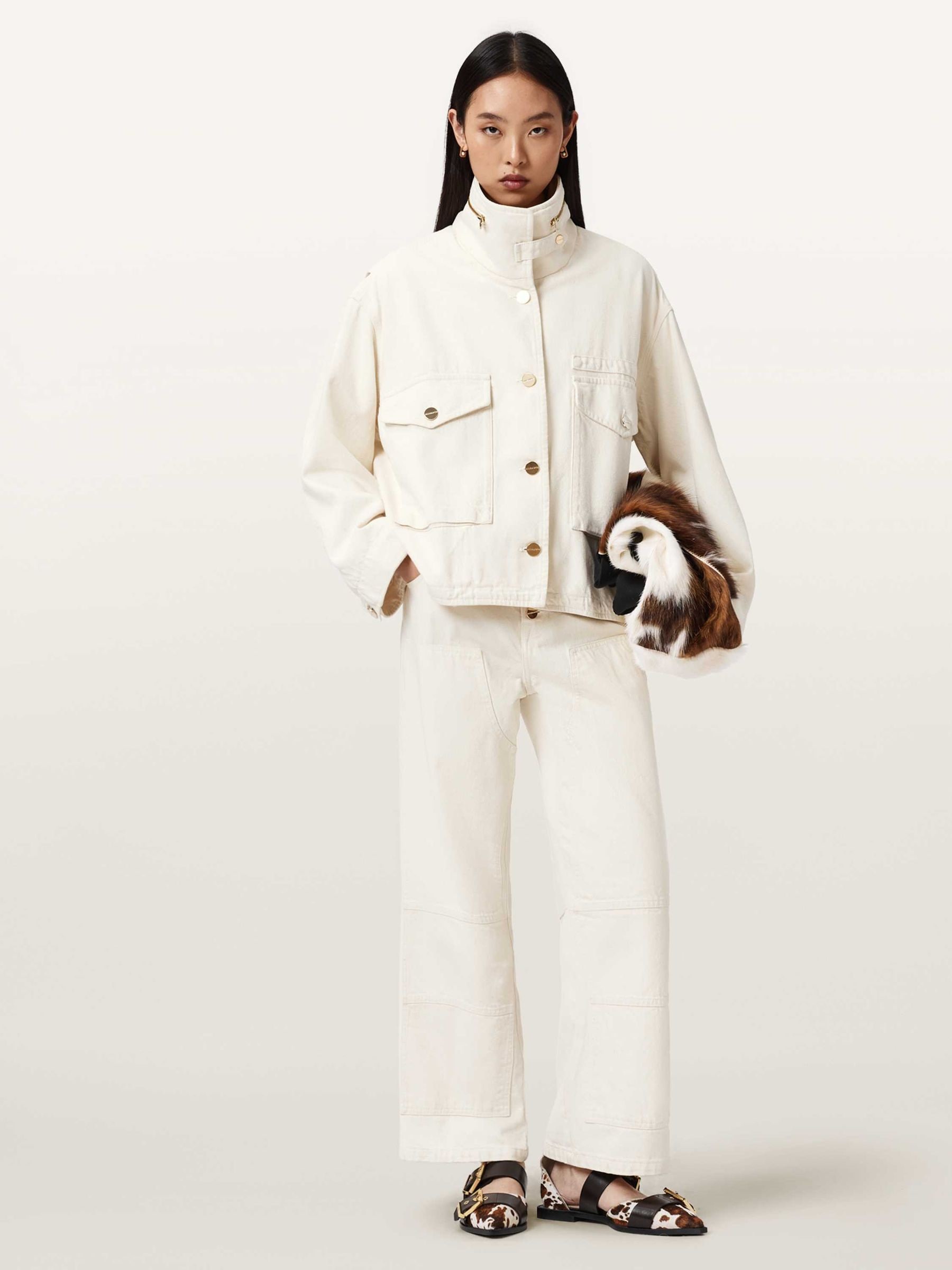Buy AllSaints White Clay Denim Jacket from Next USA