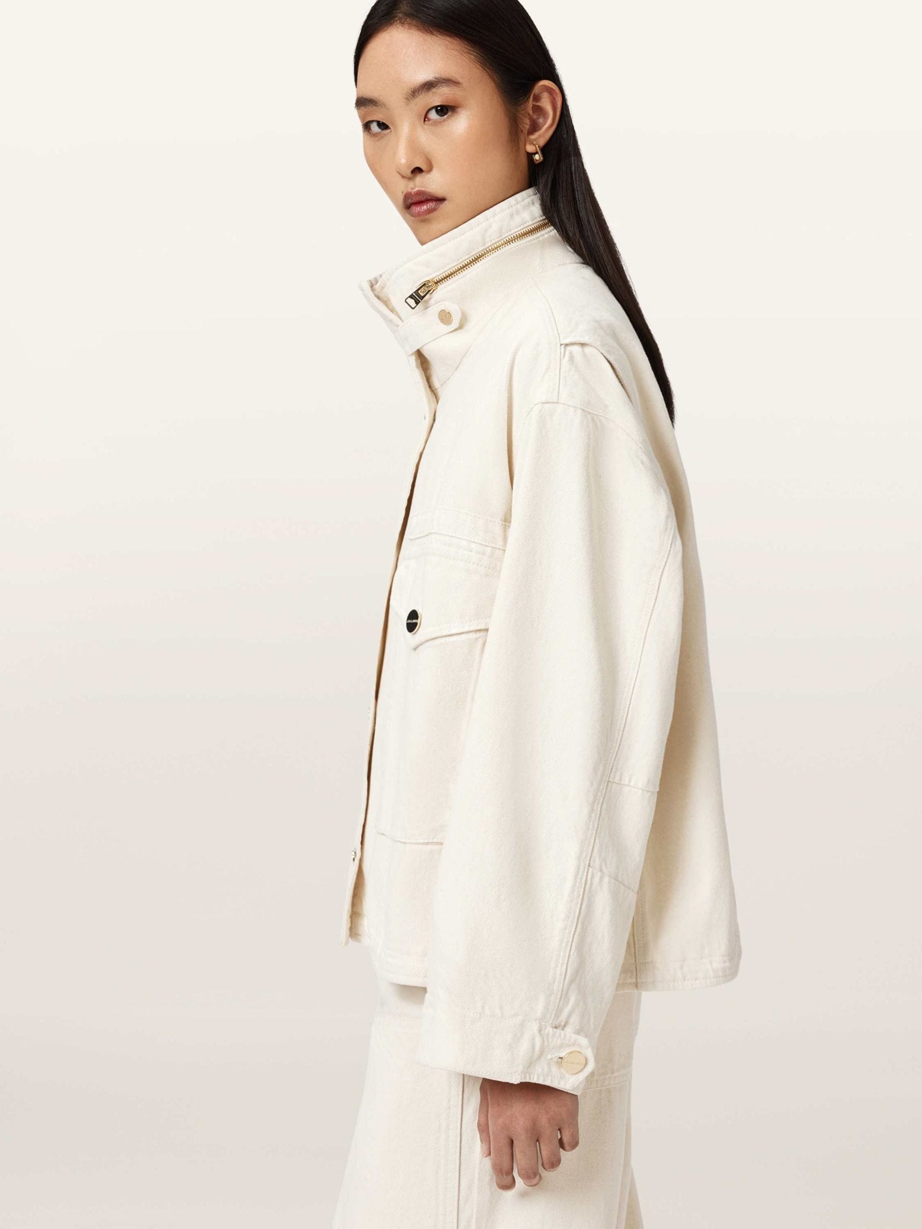 Buy AllSaints White Clay Denim Jacket from Next USA