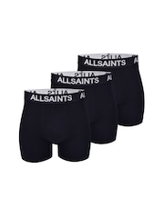 AllSaints Black Boxer Briefs With Contour Pouch 3 Pack - Image 1 of 5