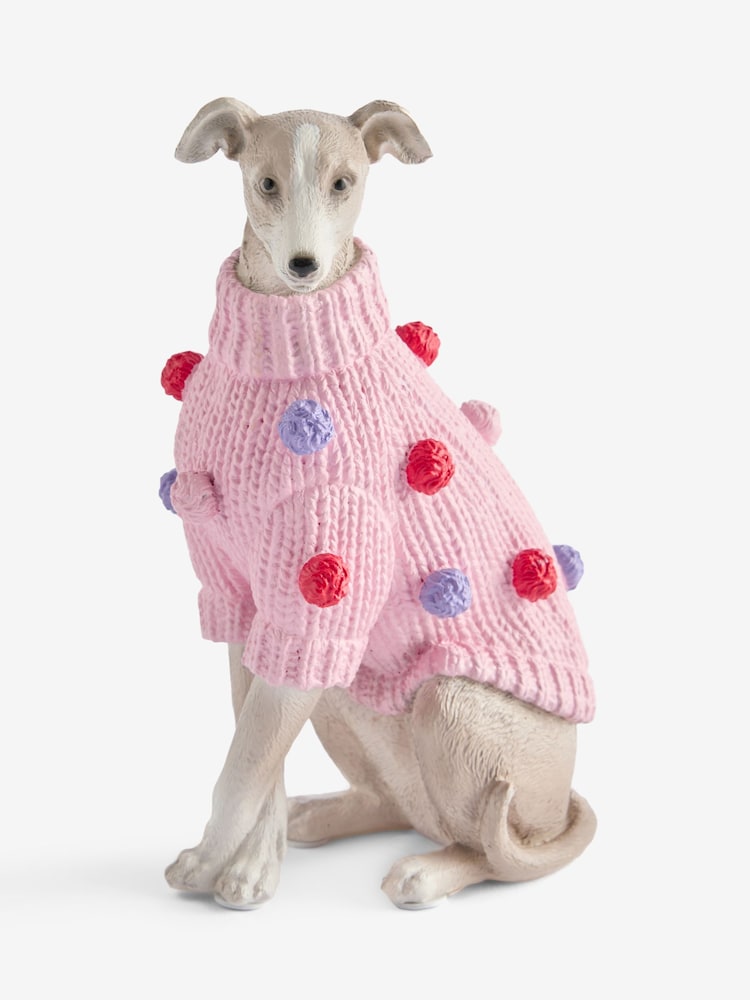 Pink Jumper Whippet Ornament - Image 3 of 3