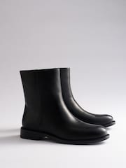 The Set Casual Round Toe Flat Ankle Boots Black - Image 1 of 3