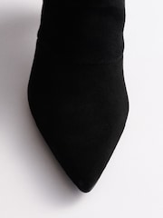 The Set Suede Slouch Heel Ankle Boots Black - Image 6 of 6