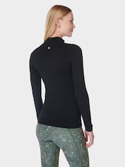 Sweaty Betty Black Mindful Flex Half Zip Long SLeeve Top - Image 2 of 6