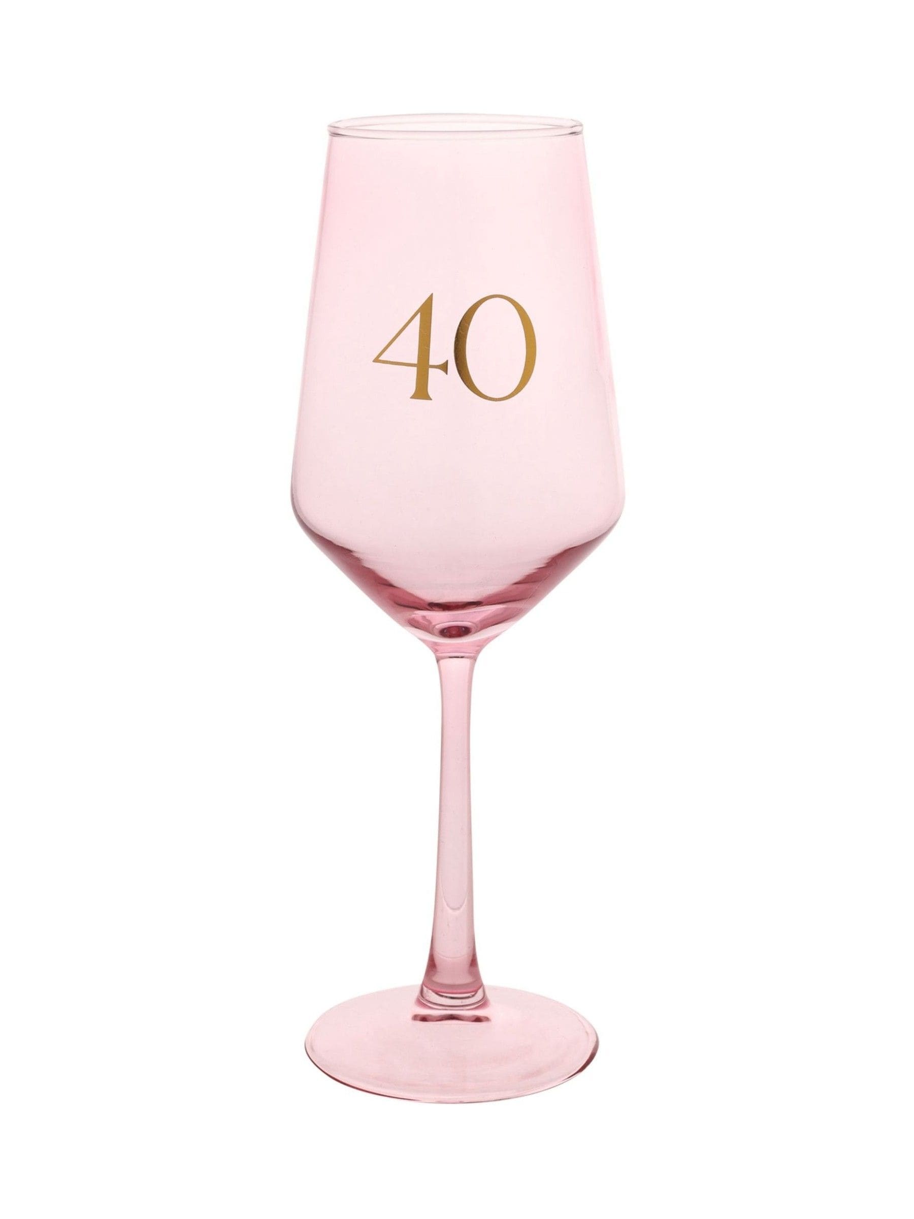Confetti Unisex Pink Widdop Wine Glass 40