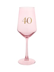 Widdop Pink Wine Glass 40 - Image 1 of 2