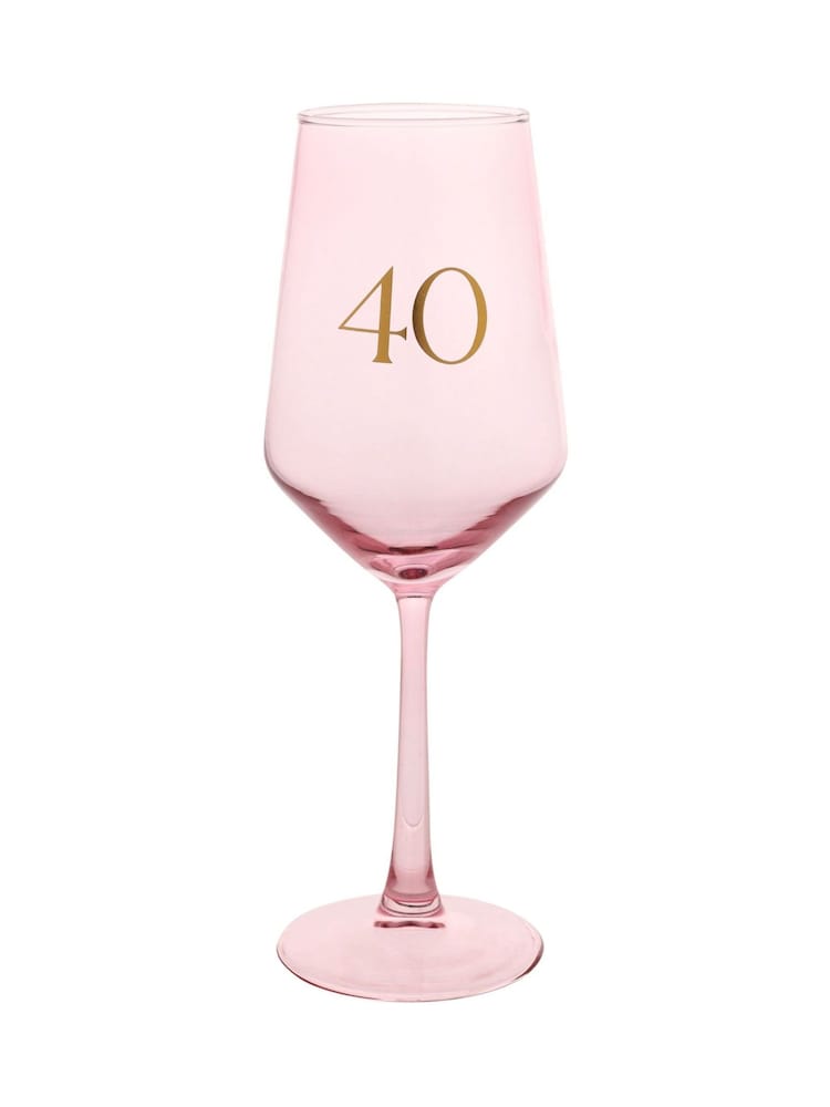 Widdop Pink Wine Glass 40 - Image 1 of 2