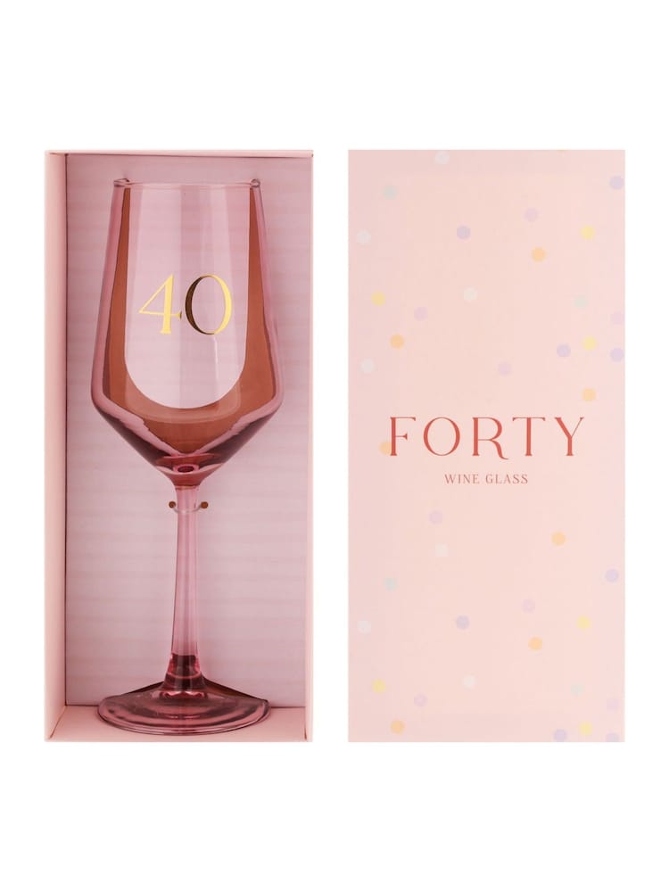Widdop Pink Wine Glass 40 - Image 2 of 2