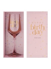 Widdop Pink Happy Birthday Wine Glass - Image 2 of 2