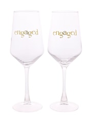Widdop Set of 2 Clear Wine Engaged Glasses - Image 2 of 3