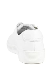 Pavers White Wide Fit Leather Breathable Platform Trainers - Image 4 of 6