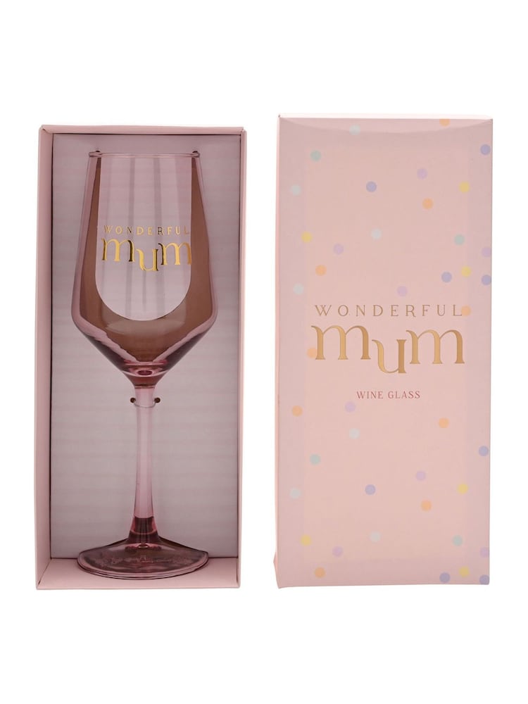 Widdop Pink Mum Wine Glass - Image 2 of 2