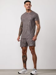 Gym King Grey Debossed Camo T-Shirt - Image 1 of 4