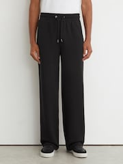 Reiss Black Rivo Premium Interlock Relaxed-Fit Joggers - Image 4 of 8