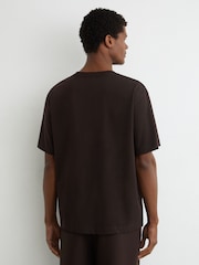 Reiss Chocolate Brown Tate Cotton Relaxed-Fit T-Shirt - Image 6 of 7