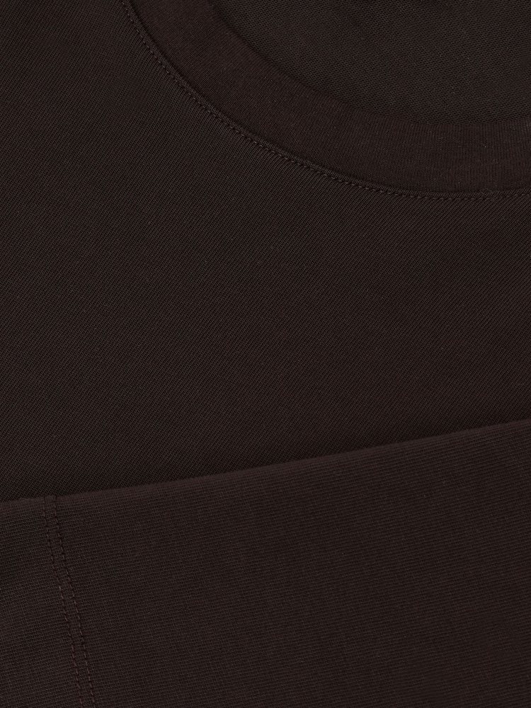 Reiss Chocolate Brown Tate Cotton Relaxed-Fit T-Shirt - Image 7 of 7 Reiss Chocolate Brown Tate Cotton Relaxed-Fit T-Shirt - Image 7 of 7
