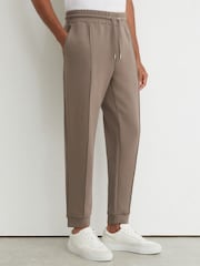 Pilzbraun - Reiss Finn Premium Interlock Cuffed Joggers - Bild 3 von 6