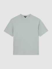 Reiss Light Blue Tate Cotton Relaxed-Fit T-Shirt - Image 2 of 6