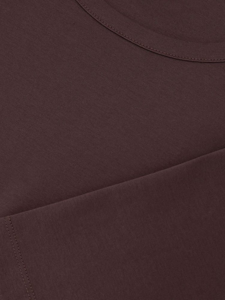 Dunkle Pflaume - Reiss Count Air-Water Baumwoll-T-Shirt in Tailored Fit - Bild 6 von 6