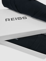 Reiss Navy Dayton 3 Pack 3-Pack Cotton V-Neck Tailored-Fit T-Shirts - Image 4 of 6