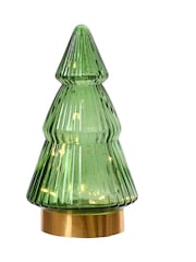 Lumineo Green Glass LED Christmas Tree Decoration - Image 2 of 2