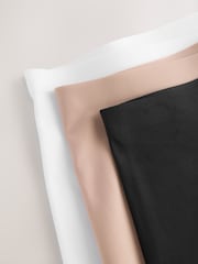 Schwarz/Weiß/Praline, Nude - Komfort-Höschen ohne sichtbare Sliplinie im 3er-Pack - Bild 9 von 11