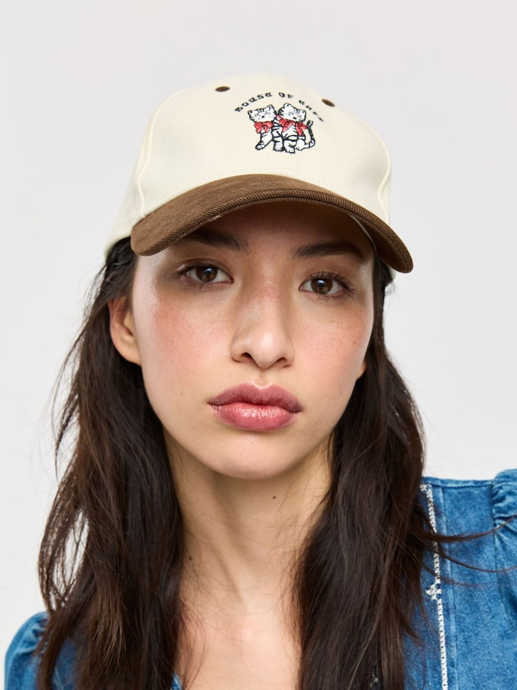 Oliver Bonas Brown House of Cats Cap Hat - Image 5 of 5 Oliver Bonas Brown House of Cats Cap Hat - Image 5 of 5