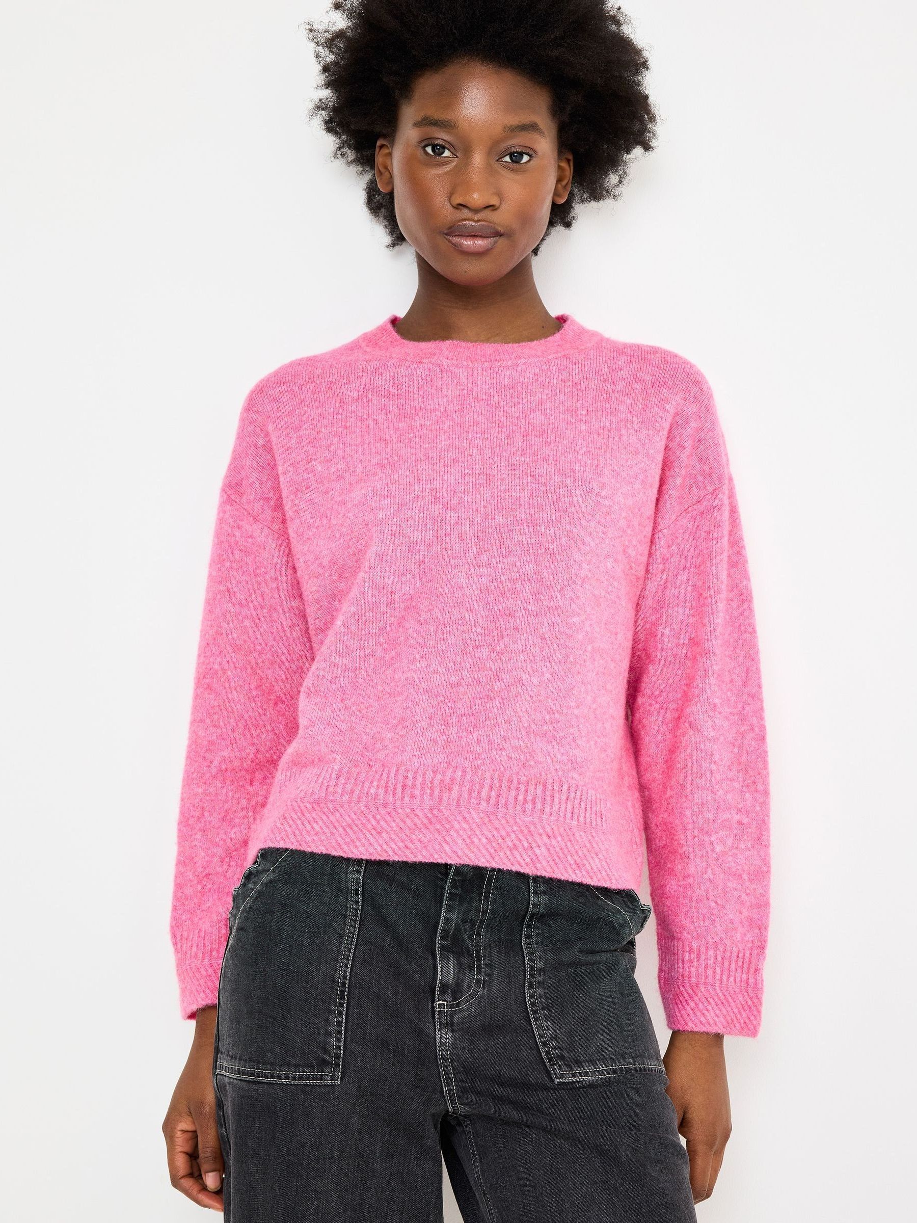 Buy Oliver Bonas Pink Crew Neck Knitted Jumper from the Next UK