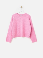 Oliver Bonas Pink Crew Neck Knitted Jumper - Image 3 of 8