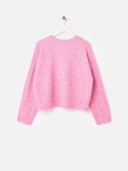 Oliver Bonas Pink Crew Neck Knitted Jumper - Image 4 of 8