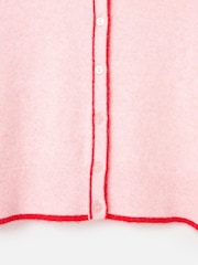 Oliver Bonas Pink Light Collared Knitted Cardigan - Image 5 of 8