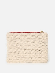 Oliver Bonas Blue Boating Scene Knitted Zipped Pouch - Image 2 of 6