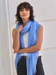 Blu - Pure Collection Ultrafine Cashmere Lightweight Scarf - Immagine 1 di 2